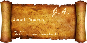 Jenei Andrea névjegykártya